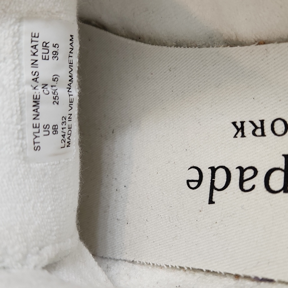 Kate Spade New York K As In Kate Leather Terry Cloth Sneakers (W Size 9) - Picture 11 of 13